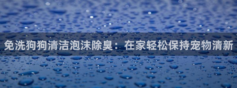 尊龙凯时 人生就是搏!平台：免洗狗狗清洁泡沫除臭：在家轻